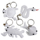 Creativ company dieren sleutelhangers van textiel, 4st.