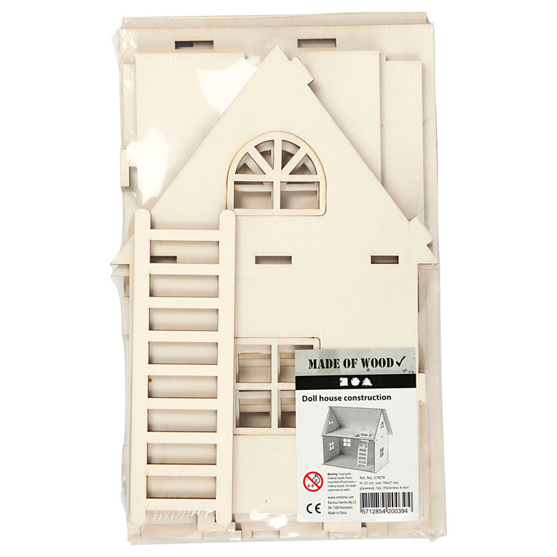 Afbeelding laden in galerijviewer, Creativ company diy houten poppenhuis
