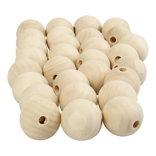 Creativ company houten kralen, ø 2cm, 200st.