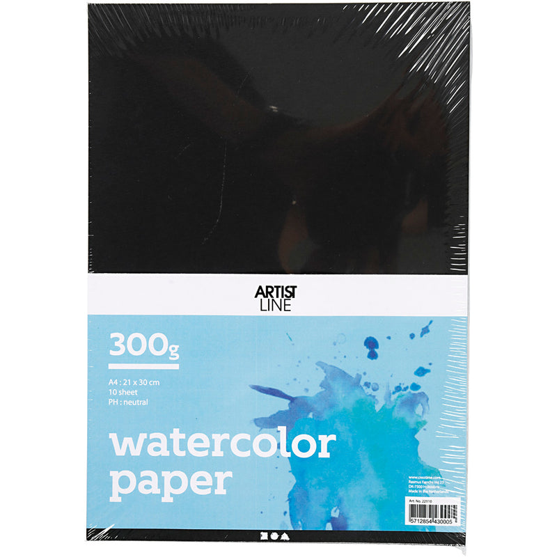 Load image into Gallery viewer, Aquarelpapier Zwart A4 300gr, 10 Vellen
