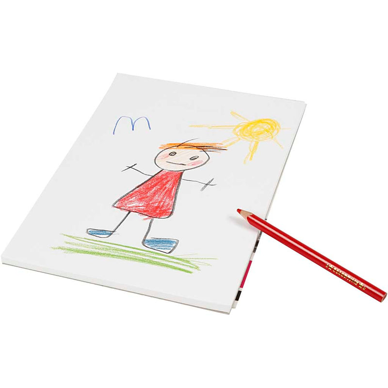 Load image into Gallery viewer, Creativ company tekenbord, a4, vel 210x297 mm, 120 gr, wit, 50 vel 1 stuk
