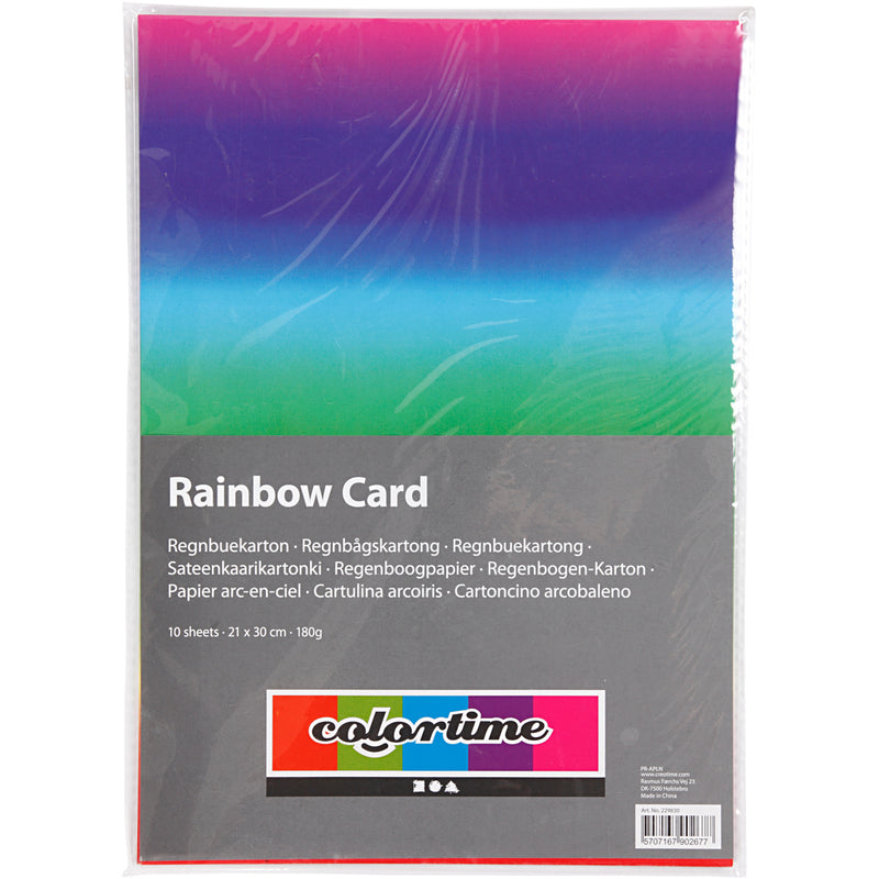 Load image into Gallery viewer, Creativ company regenboogpapier a4 180gr, 10 vellen
