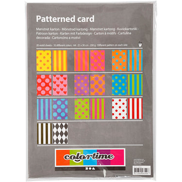 Creativ company http: www.cchobby.nl bedrukt-karton-a4-vel-210x297-mm-250-gr-diverse-kleuren-20-div-vellen-1-doos
