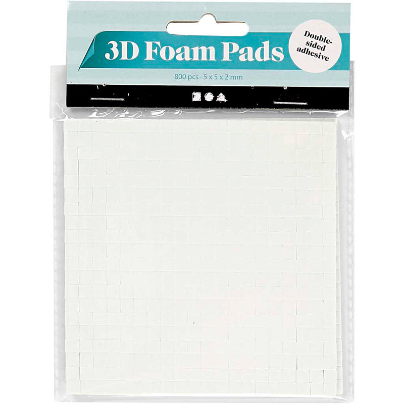 Laden Sie das Bild in Galerie -Viewer, Creativ company 3d foam pads wit 5x5x2mm, 2 vellen

