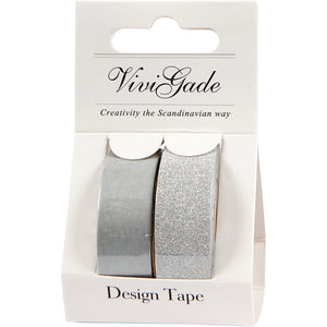 Creativ company masking tape zilver 2m, 2st.
