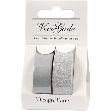 Creativ company masking tape zilver 2m, 2st.