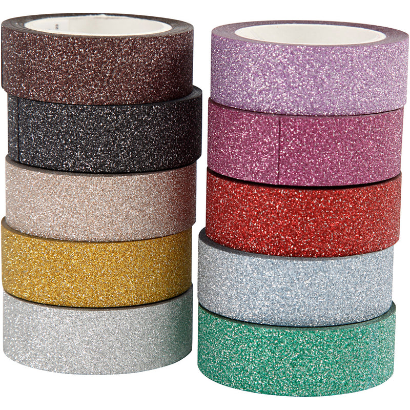 Chargez l'image dans la visionneuse de la galerie, Creativ company https: www.cchobby.nl glitter-tape-b-15-mm-diverse-kleuren-10x6-m-1-doos
