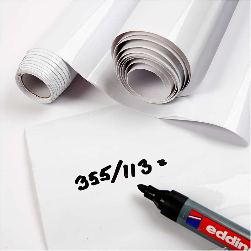 Afbeelding laden in galerijviewer, Creativ company https: www.cchobby.nl whiteboard-folie-b-45-cm-wit-2-m-1-rol
