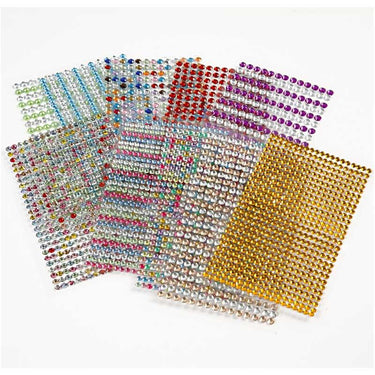 Creativ company http: www.cchobby.nl stick-on-strasstenen-d-4-6-mm-vel-16x9-5-cm-diverse-kleuren-10-vel-1-doos