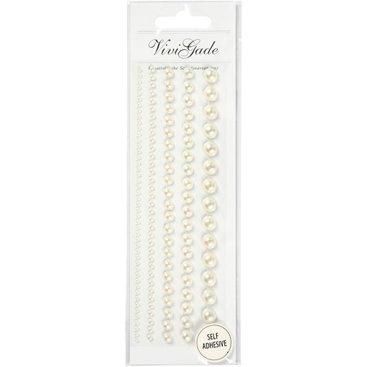 Creativ company halve plakparels wit 2-8mm, 140st.