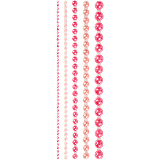 Creativ company halve plakparels roze 2-8mm, 140st.