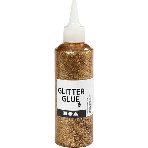 Creativ company glitterlijm goud, 118ml