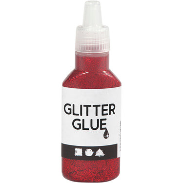 Creativ company glitterlijm rood, 25 ml