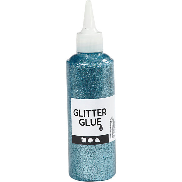 Creativ company glitterlijm lichtblauw, 118ml