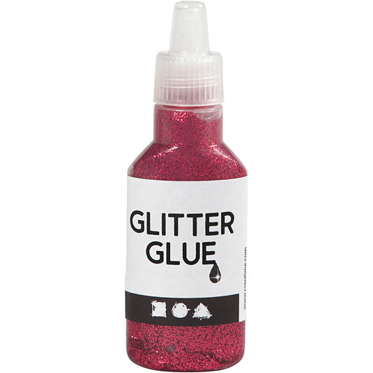 Creativ company glitterlijm donkerroze, 25ml