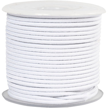 Creativ company elastiek dikte 2mm wit, 25m