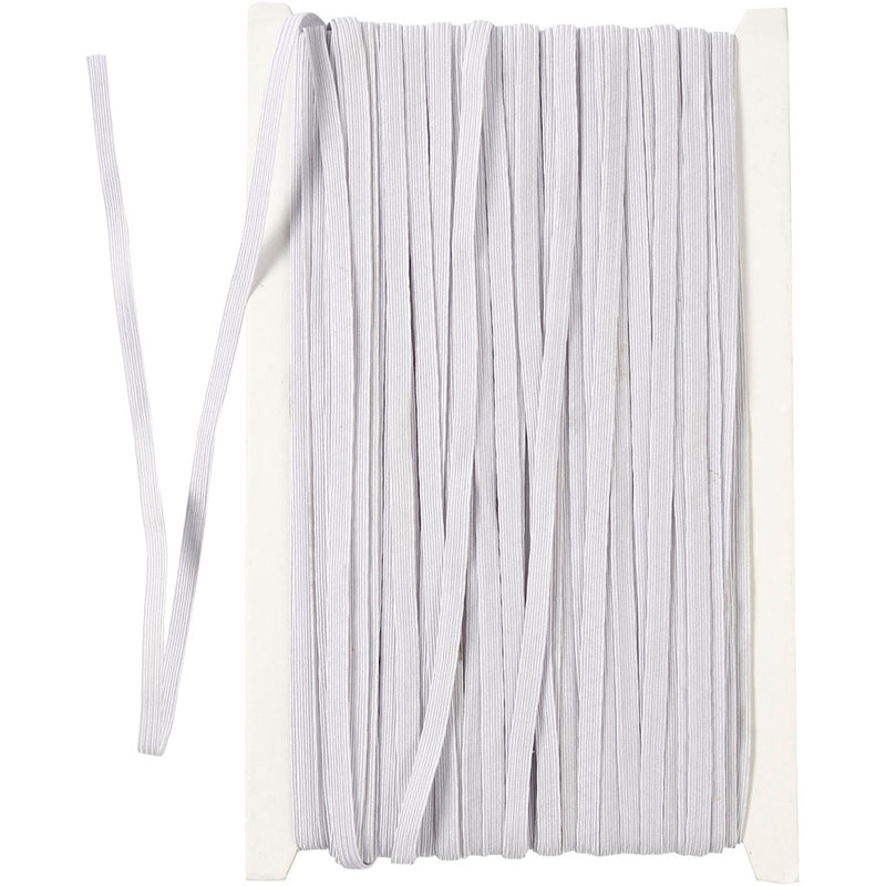 Load image into Gallery viewer, Creativ company elastiek dikte 6mm wit, 50m
