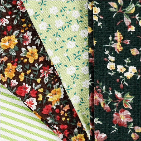 Creativ company patchwork stof groen 45x55cm, 4st.