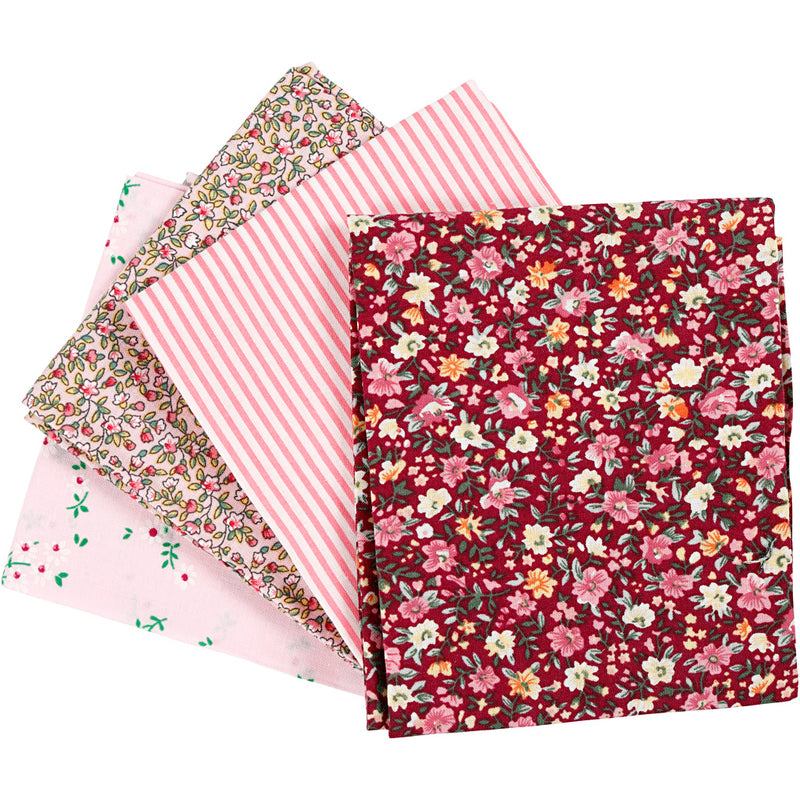 Load image into Gallery viewer, Creativ company patchwork stof roze 45x55cm, 4st.
