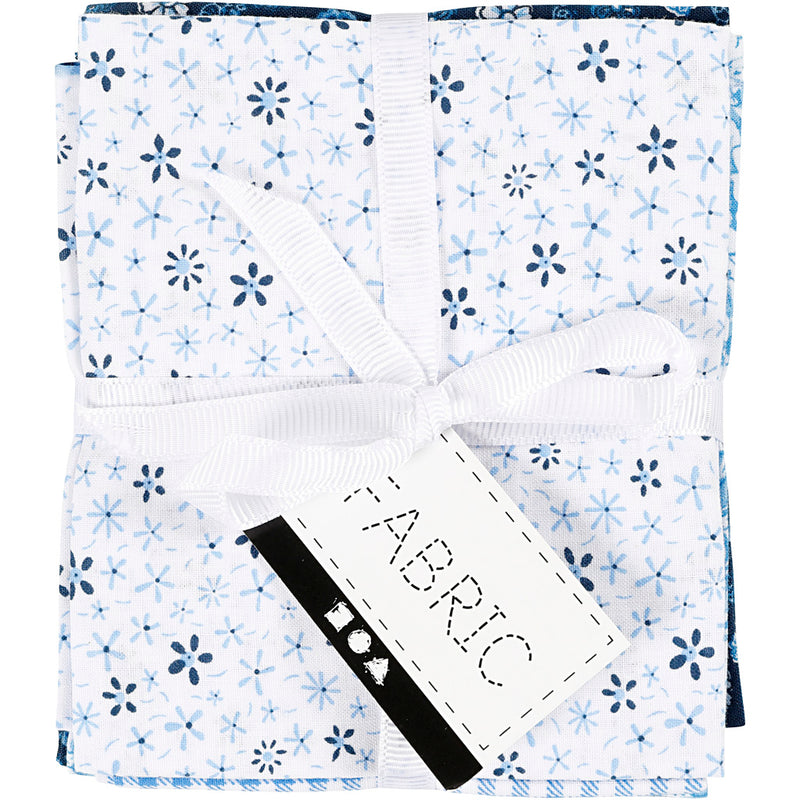 Load image into Gallery viewer, Creativ company patchwork stof blauw 45x55cm, 4st.
