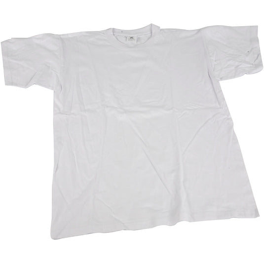 Creativ company t-shirt wit met ronde hals katoen, maat m