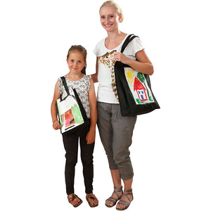 Creativ company zwarte schoudertas met plastic voorkant