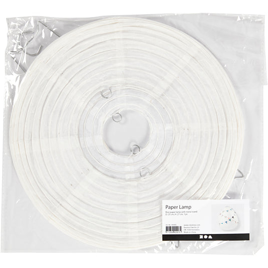 Creativ company rijstpapier lamp wit druppel, 27cm