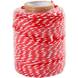 Creativ company katoenkoord rood wit, 50m