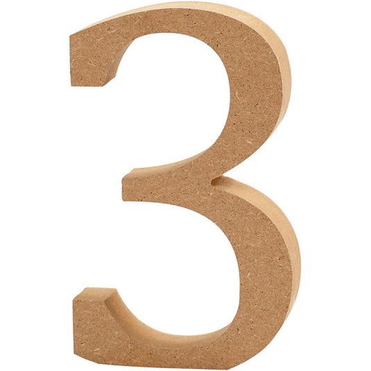 Creativ company cijfer 3 mdf 8cm, 1st.