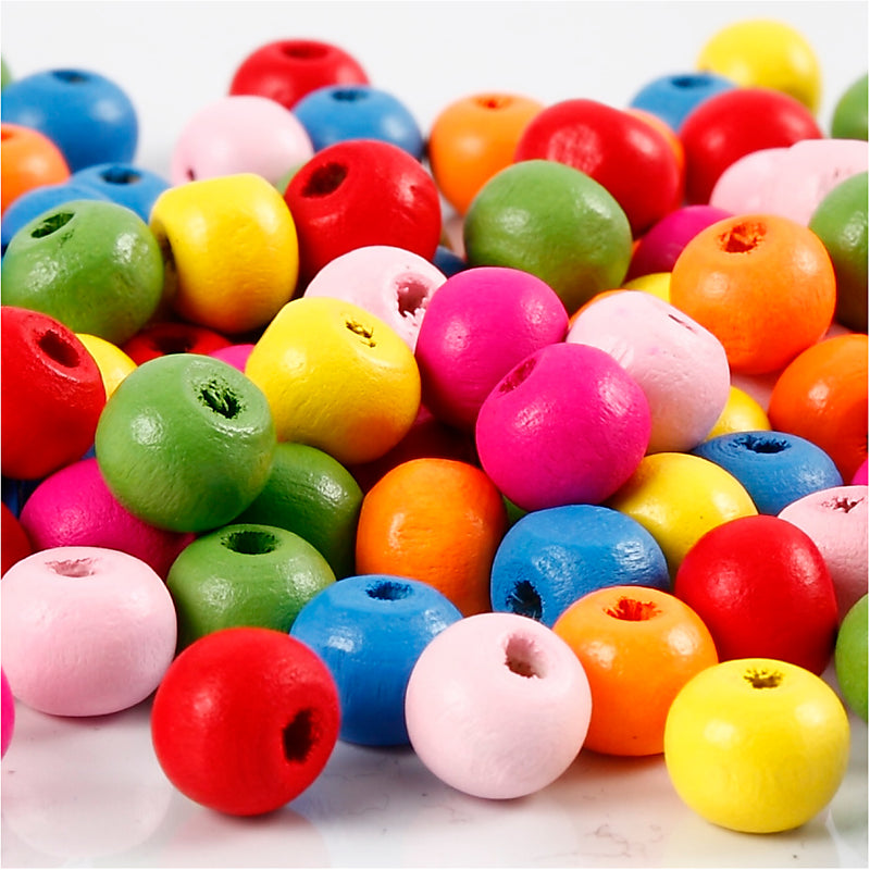 Afbeelding laden in galerijviewer, Creativ company https: www.cchobby.nl houten-kralen-d-8-mm-gatgrootte-1-5-2-mm-ca-90-div-diverse-kleuren-16-gr-1-doos
