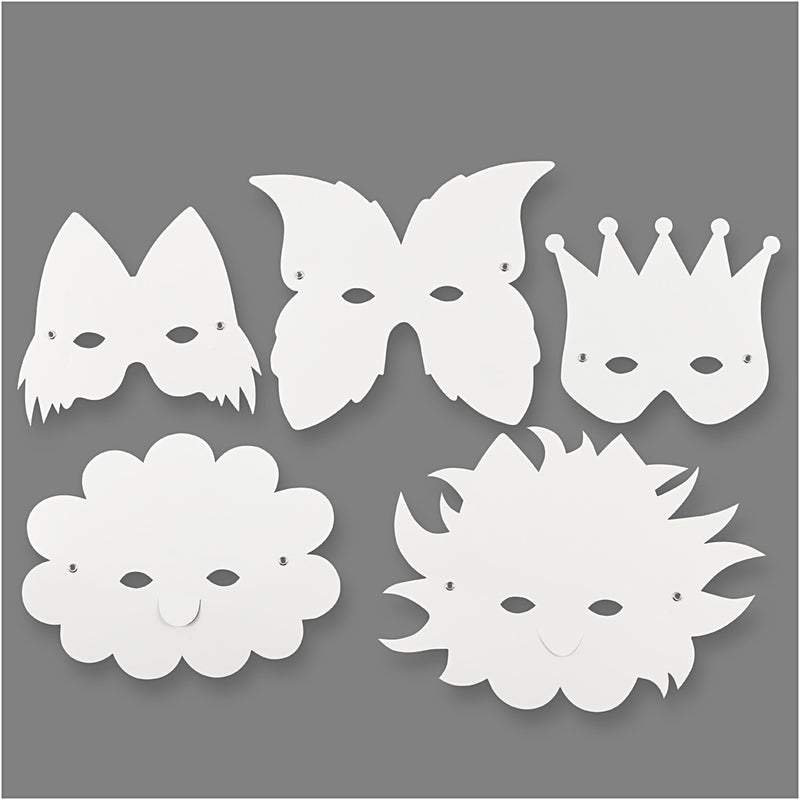 Load image into Gallery viewer, Creativ company fantasiemaskers wit, 5st.
