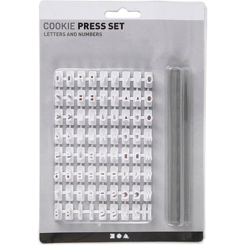 Load image into Gallery viewer, Creativ company stempelset rubber letters en cijfers wit
