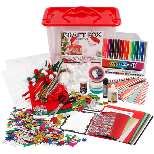 Creativ company hobbybox rood met creatieve materialen