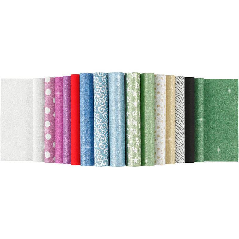 Afbeelding laden in galerijviewer, Creativ company glitterpapier blok a4 150gr, 30 vellen
