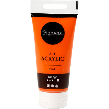 Creativ company pigment art acrylverf oranje, 75ml