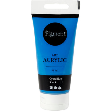 Creativ company pigment art acrylverf cyan blauw, 75ml
