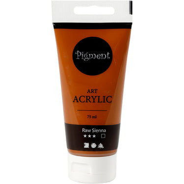 Creativ company pigment art acrylverf raw sienna bruin, 75ml
