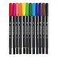 Creativ company dubbelzijdige aquarel marker standaard kleuren, 12st.