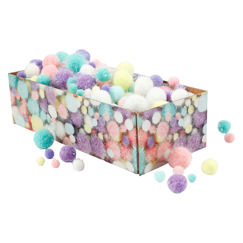 Laden Sie das Bild in Galerie -Viewer, Creativ company pom-poms pastelkleuren, 400gr.
