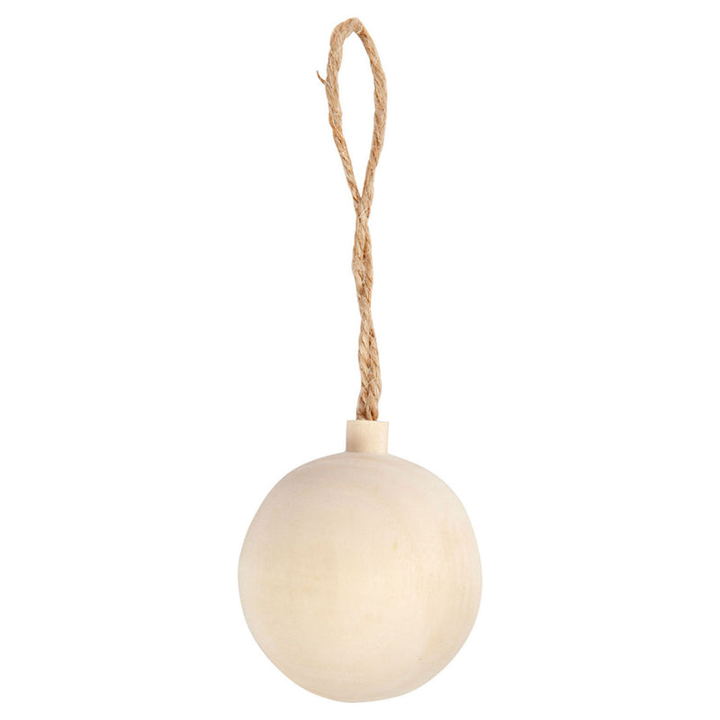 Afbeelding laden in galerijviewer, Creativ company kerstbal hanger hout, 4,8cm

