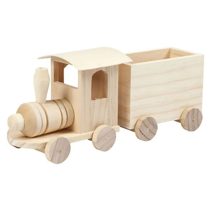 Load image into Gallery viewer, Creativ company houten trein met wagon
