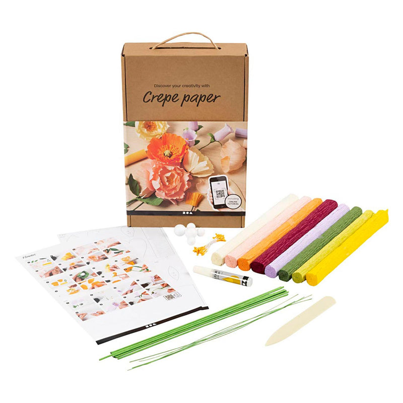 Load image into Gallery viewer, Creativ company crêpepapier bloemen maken kit
