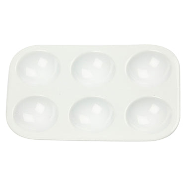 Creativ company https: www.cchobby.nl palet-rechthoekig-palet-met-6-vakken-afm-13x8-5-cm-wit-1-stuk