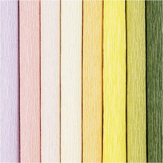 Creativ company crêpepapier pastelkleuren, 8 vellen