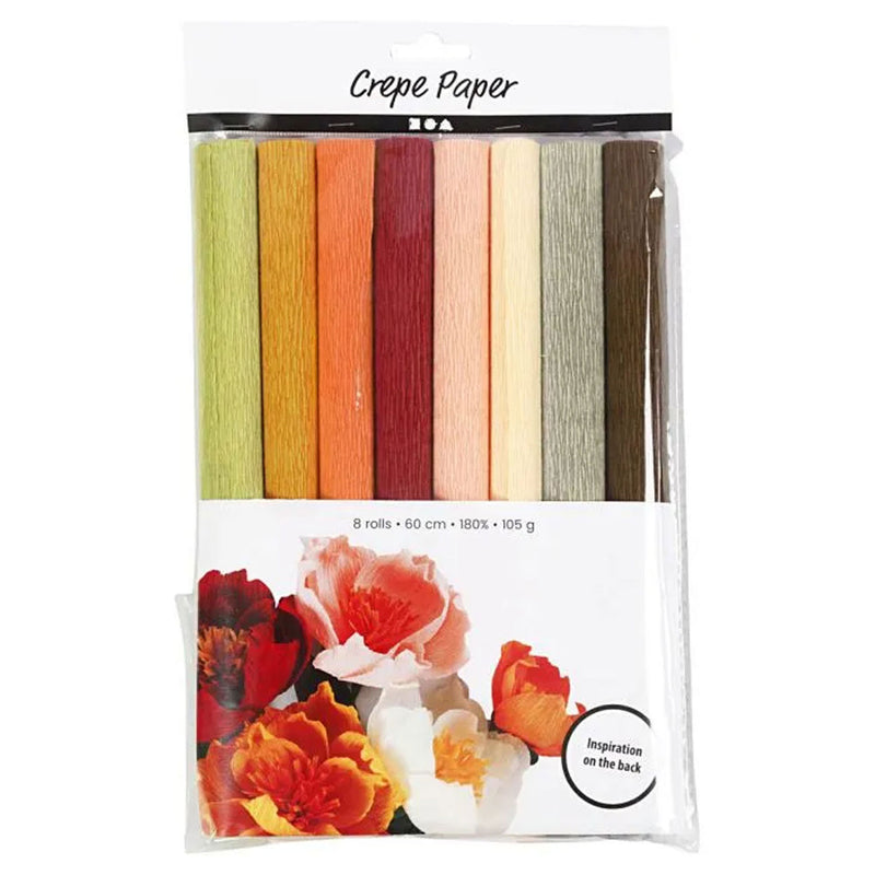 Load image into Gallery viewer, Creativ company crêpepapier, vel 25x60 cm, crêpe-verhouding: 180%, 105 gr, pastelkleuren, 8 vel 1 doos
