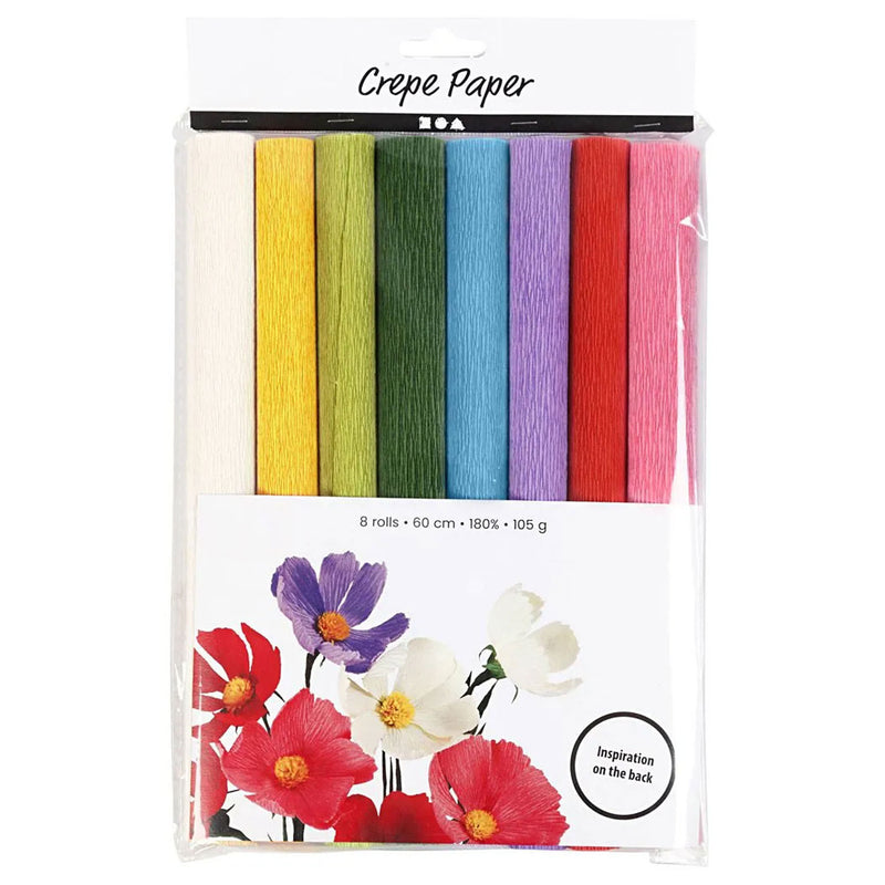 Load image into Gallery viewer, Creativ company crêpepapier standaard kleuren, 8 vellen
