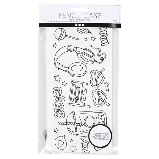 Creativ company cc katoenen etui wow 23 cm wit