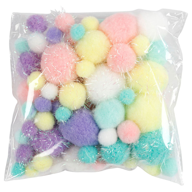 Load image into Gallery viewer, Creativ company pom-poms pastelkleuren, 62gr.
