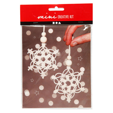 Creativ company http: www.cchobby.nl creative-mini-kit-macrame-sneeuwvlok-h-10-cm-1-doos