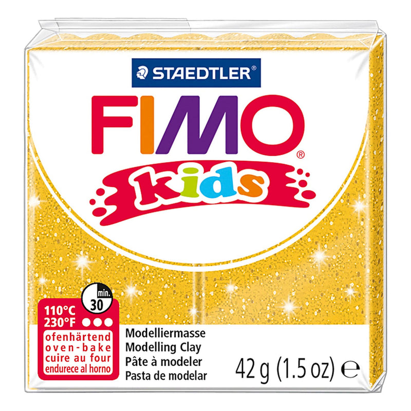 Load image into Gallery viewer, Fimo kids boetseerklei glitter goud, 42gr
